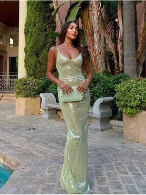 embellished bandeau maxi dress in beige Amaya Embellished Bandeau Maxi Dress in Almond